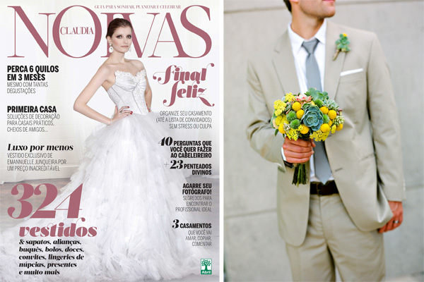 Claudia Noiva a wedding magazine in Brazil featuring grooms attire